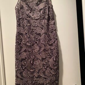 Adrianne pappel party lace dress in lace